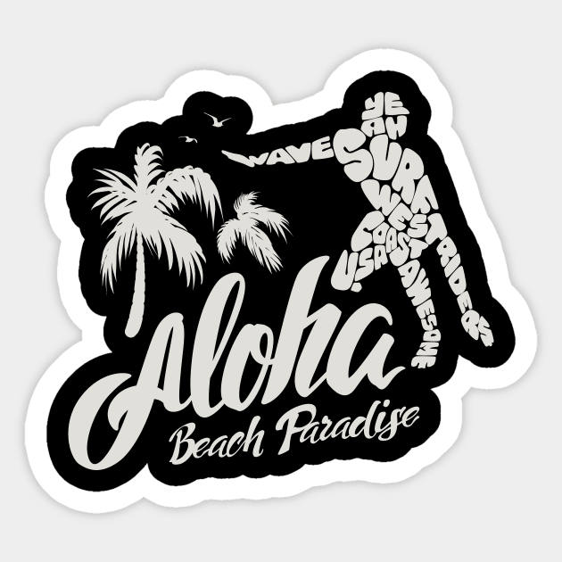 Aloha Surf Sticker by Saladin